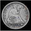 Image 2 : 1854-p Seated Liberty Quarter 25c Grades vf+