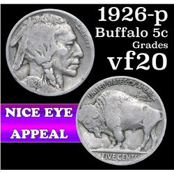 1926-p Buffalo Nickel 5c Grades vf, very fine