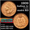 Image 1 : 1909 Indian Cent 1c Grades Choice Unc RD