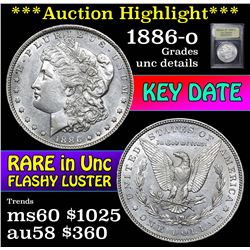 ***Auction Highlight*** 1886-o Morgan Dollar $1 Graded Unc Details By USCG (fc)