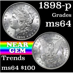 1898-p Morgan Dollar $1 Grades Choice Unc