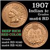 Image 1 : 1907 Indian Cent 1c Grades Choice Unc RD