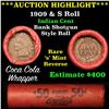 Image 1 : ***Auction Highlight*** Indian 1c Shotgun Roll, 1909 end, KEY date 's' mint on the other, Wow! (fc)