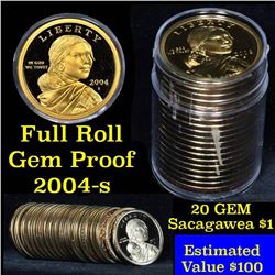 Proof 2004-s Sacagawea dollar roll $1, 20 pieces (fc)
