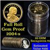 Image 1 : Proof 2004-s Sacagawea dollar roll $1, 20 pieces (fc)