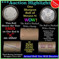 ***Auction Highlight*** Morgan dollar roll ends 1895 & 's', Better than average circ (fc)