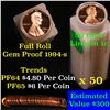 Image 1 : Proof 1994-s Lincoln cent 1c roll, 50 pieces (fc)