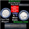 Image 1 : Full roll of Buffalo Nickels, 1925 on one end & a 'd' Mint reverse on other end (fc)