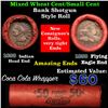 Image 1 : Mixed small cents 1c orig shotgun roll, 1898 Indian on one end, 1858 Flying Eagle other end