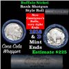 Image 1 : Full roll of Buffalo Nickels, 1916 on one end & a 'd' Mint reverse on other end (fc)