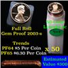 Image 1 : Proof 2003-s Lincoln cent 1c roll, 50 pieces (fc)