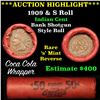 Image 1 : ***Auction Highlight*** Indian 1c Shotgun Roll, 1909 end, KEY date 's' mint on the other, Wow! (fc)