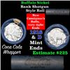 Image 1 : Full roll of Buffalo Nickels, 1916 on one end & a 'd' Mint reverse on other end (fc)