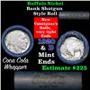 Image 1 : Full roll of Buffalo Nickels, 1920 on one end & a 'd' Mint reverse on other end (fc)