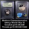 Image 1 : 1993-p Proof WWII Modern Commem Half Dollar 50c Grades GEM++ Proof Deep Cameo