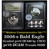 Image 1 : 2008-s Bald Eagle Proof  Modern Commem Half Dollar 50c Grades GEM++ Proof Deep Cameo