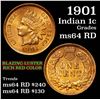 Image 1 : 1901 Indian Cent 1c Grades Choice Unc RD (fc)