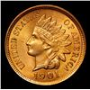 Image 2 : 1901 Indian Cent 1c Grades Choice Unc RD (fc)