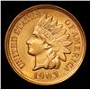 Image 3 : ***Auction Highlight*** 1903 Indian Cent 1c Graded Gem+ Unc RD by USCG (fc)