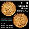 Image 1 : 1901 Indian Cent 1c Grades Choice Unc RD (fc)