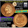 Image 1 : ***Auction Highlight*** Proof 1886 Ty1 Indian Cent 1c Graded Gem Proof Red by USCG (fc)
