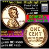 Image 1 : ***Auction Highlight*** Proof 1938 Lincoln Cent 1c Graded Gem+ Proof Red by USCG (fc)