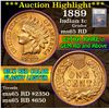 Image 1 : ***Auction Highlight*** 1889 Indian Cent 1c Graded GEM Unc RD by USCG (fc)