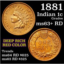 1881 Indian Cent 1c Grades Select+ Unc RD