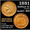 Image 1 : 1881 Indian Cent 1c Grades Select+ Unc RD