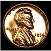 Image 2 : Proof 1954 Lincoln Cent 1c Grades Proof Gem++Red (fc)