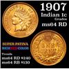 Image 1 : 1907 Indian Cent 1c Grades Choice Unc RD (fc)