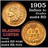 Image 1 : 1905 Indian Cent 1c Grades Choice Unc RD (fc)
