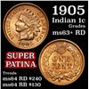 Image 1 : 1905 Indian Cent 1c Grades Select+ Unc RD