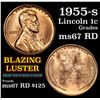 Image 1 : 1955-s Lincoln Cent 1c Grades GEM++ Unc RD
