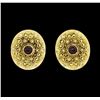 Image 1 : 14KT Yellow Gold 0.50 ctw Garnet Earrings