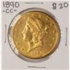 Image 1 : 1890-CC $20 Liberty Head Double Eagle Gold Coin