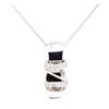 Image 1 : 18KT White Gold Sandal 0.10 ctw Diamond Pendant with 14KT White Gold Chain