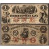 Image 1 : Lot of $1 & $2 Timber Cutter's Bank Georgia Obsolete Notes