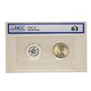 Image 1 : 1922 $1 Peace Silver Dollar Coin GSA Soft Pack NGC MS63