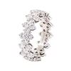 Image 2 : Tiffany and Co Platinum 2.59 ctw Diamond Aria Eternity Band Ring Size 4.5