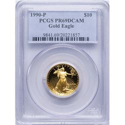 1990 $10 American Gold Eagle Proof Coin PCGS PR69DCAM