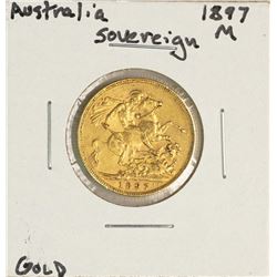 1897-M Australia Sovereign Victoria Gold Coin