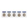 Image 1 : Lot of (5) 1886 $1 Morgan Silver Dollar Coins PCGS MS63