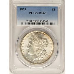 1879 $1 Morgan Silver Dollar Coin PCGS MS63