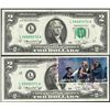 Image 1 : Lot of (2) Consecutive 1976 $2 Federal Reserve Notes First Day Issue with Stamps