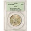 Image 1 : 1936 Norfolk Bicentennial Commemorative Half Dollar Coin PCGS MS67 Old Green Hol