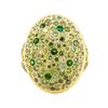 Image 2 : 18KT Yellow Gold 2.78 ctw Tsavorite, Emerald and Diamond Ring