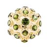 Image 2 : 18KT Yellow Gold 5.00 ctw Green Tourmaline Dome Ring