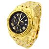 Image 2 : Breitling Mens Windrider Crosswind 18KT Yellow Gold 43mm Black Roman Dial Watch