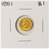 Image 1 : 1851 $1 Liberty Head Gold Dollar Coin